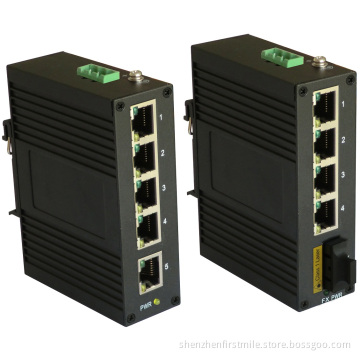 Unmanaged Industrial Switch Fiber Switch IDS 405 (5 ports Hot sale! ))